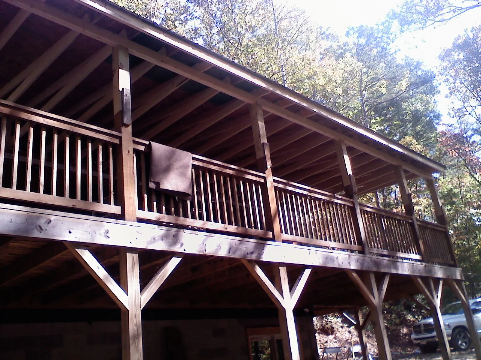 Timber framing under a new elevated porch and deck — Roof Leak Repair in Lydia by Roofing Brothers